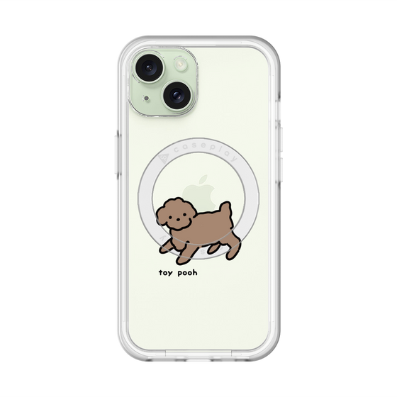 スリムプロテクションプレミアムケース with MagSafe［ オリジナル - CASEPLAYイヌ - toy pooh ］