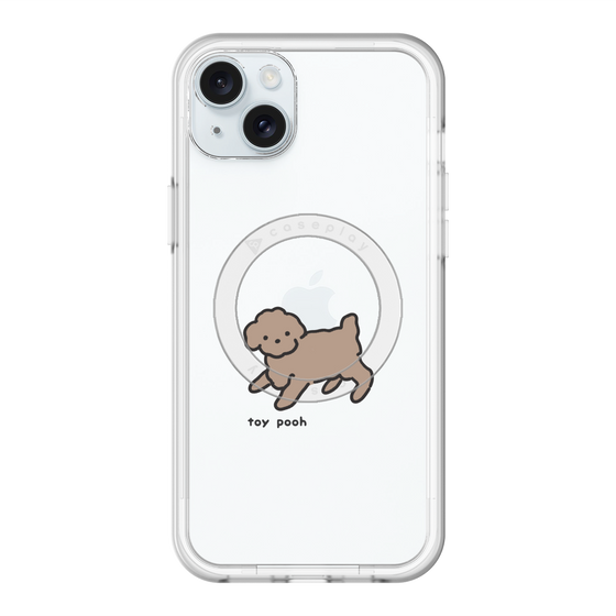スリムプロテクションプレミアムケース with MagSafe［ オリジナル - CASEPLAYイヌ - toy pooh ］