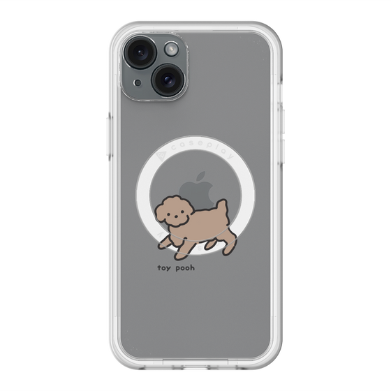 スリムプロテクションプレミアムケース with MagSafe［ オリジナル - CASEPLAYイヌ - toy pooh ］