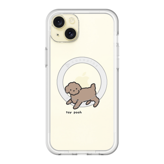 スリムプロテクションプレミアムケース with MagSafe［ オリジナル - CASEPLAYイヌ - toy pooh ］