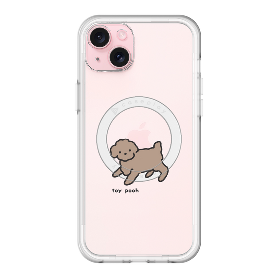 スリムプロテクションプレミアムケース with MagSafe［ オリジナル - CASEPLAYイヌ - toy pooh ］