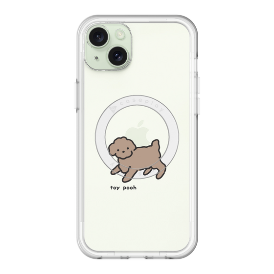 スリムプロテクションプレミアムケース with MagSafe［ オリジナル - CASEPLAYイヌ - toy pooh ］