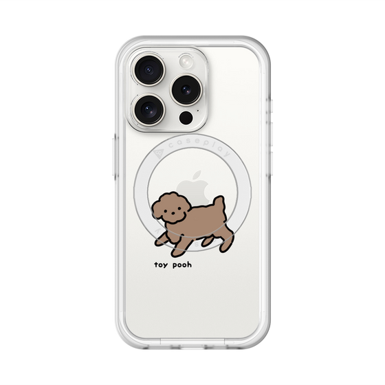 スリムプロテクションプレミアムケース with MagSafe［ オリジナル - CASEPLAYイヌ - toy pooh ］
