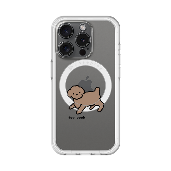 スリムプロテクションプレミアムケース with MagSafe［ オリジナル - CASEPLAYイヌ - toy pooh ］