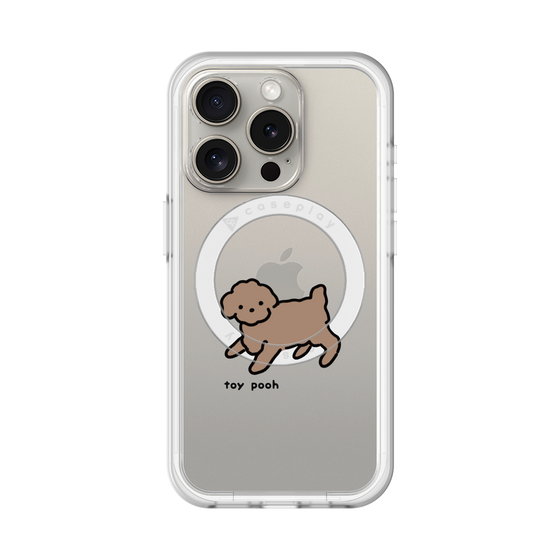 スリムプロテクションプレミアムケース with MagSafe［ オリジナル - CASEPLAYイヌ - toy pooh ］