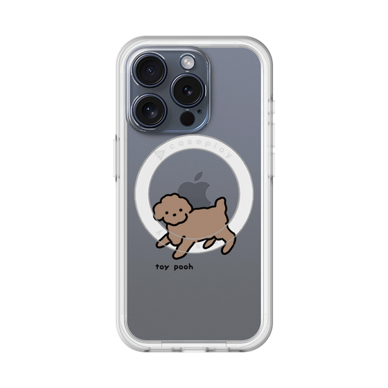 スリムプロテクションプレミアムケース with MagSafe［ オリジナル - CASEPLAYイヌ - toy pooh ］