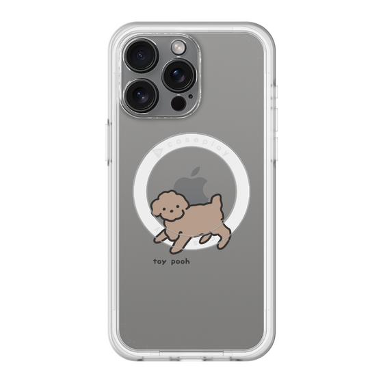 スリムプロテクションプレミアムケース with MagSafe［ オリジナル - CASEPLAYイヌ - toy pooh ］