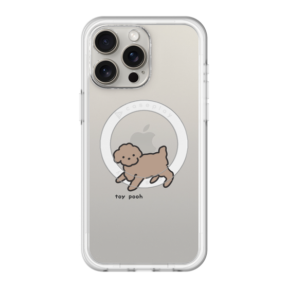 スリムプロテクションプレミアムケース with MagSafe［ オリジナル - CASEPLAYイヌ - toy pooh ］