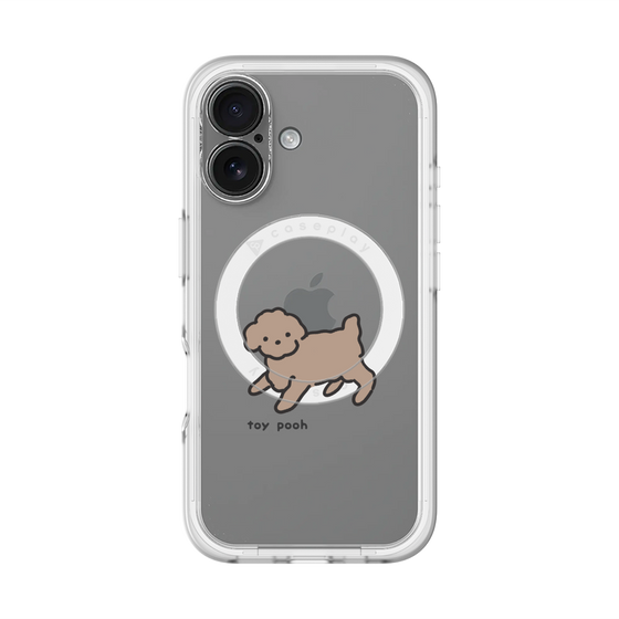 スリムプロテクションプレミアムケース with MagSafe［ オリジナル - CASEPLAYイヌ - toy pooh ］