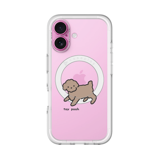 スリムプロテクションプレミアムケース with MagSafe［ オリジナル - CASEPLAYイヌ - toy pooh ］