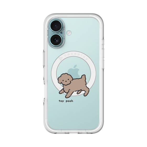 スリムプロテクションプレミアムケース with MagSafe［ オリジナル - CASEPLAYイヌ - toy pooh ］