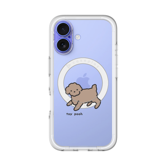スリムプロテクションプレミアムケース with MagSafe［ オリジナル - CASEPLAYイヌ - toy pooh ］