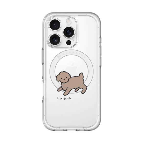 スリムプロテクションプレミアムケース with MagSafe［ オリジナル - CASEPLAYイヌ - toy pooh ］