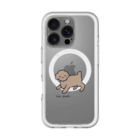 スリムプロテクションプレミアムケース with MagSafe［ オリジナル - CASEPLAYイヌ - toy pooh ］