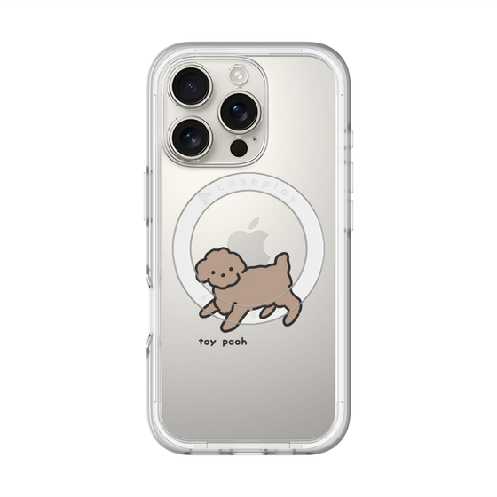 スリムプロテクションプレミアムケース with MagSafe［ オリジナル - CASEPLAYイヌ - toy pooh ］