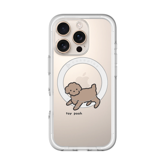 スリムプロテクションプレミアムケース with MagSafe［ オリジナル - CASEPLAYイヌ - toy pooh ］