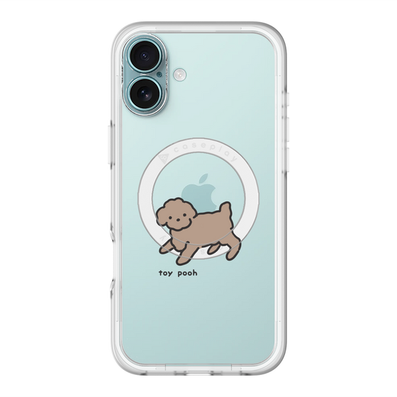 スリムプロテクションプレミアムケース with MagSafe［ オリジナル - CASEPLAYイヌ - toy pooh ］