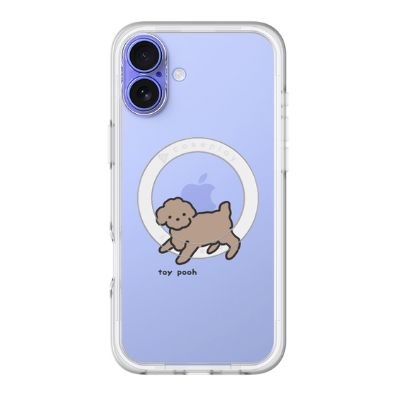 スリムプロテクションプレミアムケース with MagSafe［ オリジナル - CASEPLAYイヌ - toy pooh ］