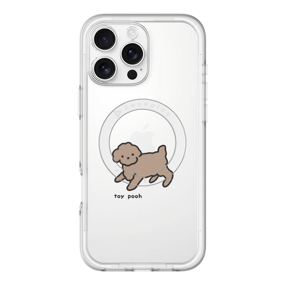 スリムプロテクションプレミアムケース with MagSafe［ オリジナル - CASEPLAYイヌ - toy pooh ］