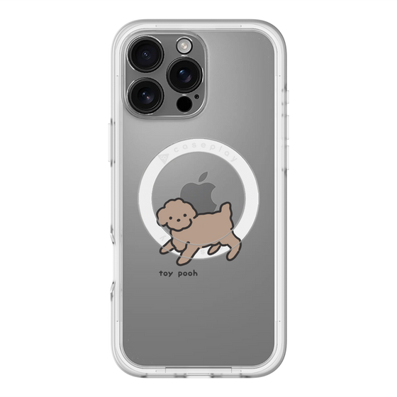 スリムプロテクションプレミアムケース with MagSafe［ オリジナル - CASEPLAYイヌ - toy pooh ］