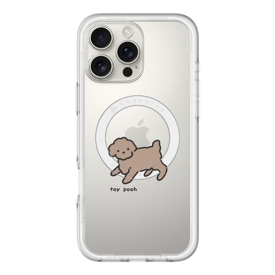 スリムプロテクションプレミアムケース with MagSafe［ オリジナル - CASEPLAYイヌ - toy pooh ］