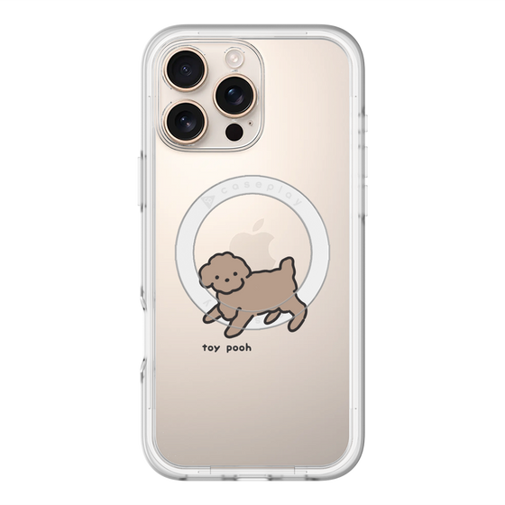 スリムプロテクションプレミアムケース with MagSafe［ オリジナル - CASEPLAYイヌ - toy pooh ］