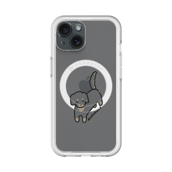 スリムプロテクションプレミアムケース with MagSafe［ オリジナル - CASEPLAYイヌ - dachsund ］