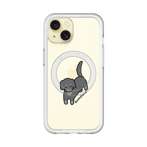 スリムプロテクションプレミアムケース with MagSafe［ オリジナル - CASEPLAYイヌ - dachsund ］