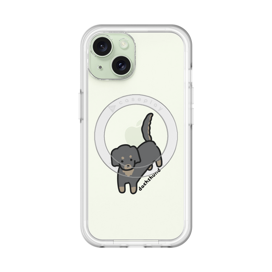 スリムプロテクションプレミアムケース with MagSafe［ オリジナル - CASEPLAYイヌ - dachsund ］
