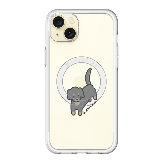 スリムプロテクションプレミアムケース with MagSafe［ オリジナル - CASEPLAYイヌ - dachsund ］