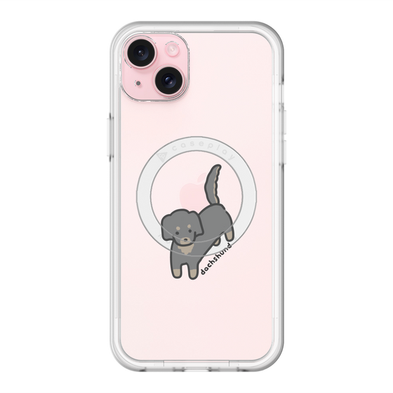 スリムプロテクションプレミアムケース with MagSafe［ オリジナル - CASEPLAYイヌ - dachsund ］