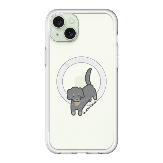 スリムプロテクションプレミアムケース with MagSafe［ オリジナル - CASEPLAYイヌ - dachsund ］