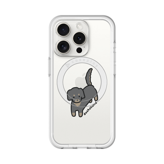 スリムプロテクションプレミアムケース with MagSafe［ オリジナル - CASEPLAYイヌ - dachsund ］