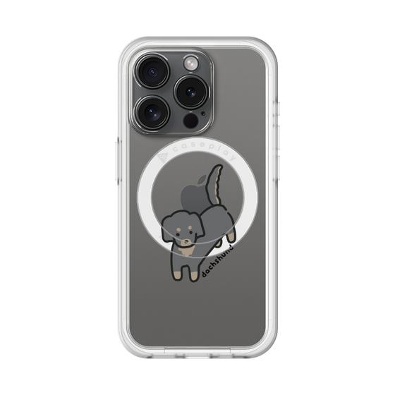 スリムプロテクションプレミアムケース with MagSafe［ オリジナル - CASEPLAYイヌ - dachsund ］