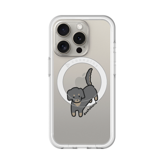 スリムプロテクションプレミアムケース with MagSafe［ オリジナル - CASEPLAYイヌ - dachsund ］