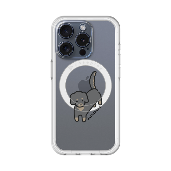 スリムプロテクションプレミアムケース with MagSafe［ オリジナル - CASEPLAYイヌ - dachsund ］
