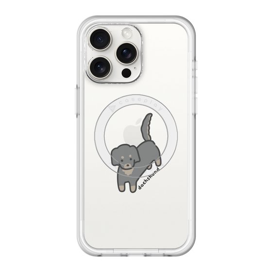 スリムプロテクションプレミアムケース with MagSafe［ オリジナル - CASEPLAYイヌ - dachsund ］