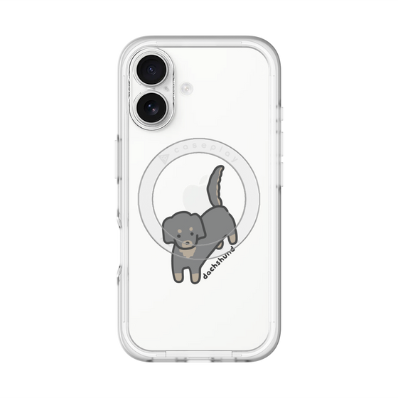 スリムプロテクションプレミアムケース with MagSafe［ オリジナル - CASEPLAYイヌ - dachsund ］
