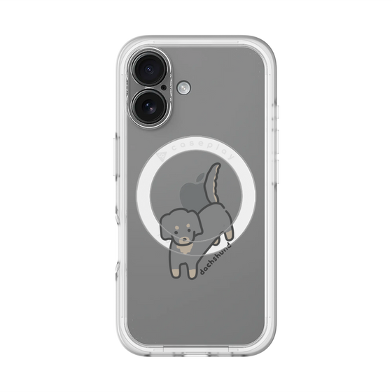 スリムプロテクションプレミアムケース with MagSafe［ オリジナル - CASEPLAYイヌ - dachsund ］