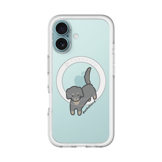スリムプロテクションプレミアムケース with MagSafe［ オリジナル - CASEPLAYイヌ - dachsund ］