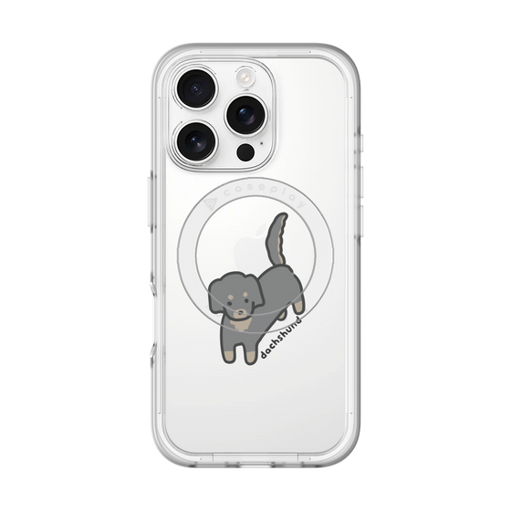 スリムプロテクションプレミアムケース with MagSafe［ オリジナル - CASEPLAYイヌ - dachsund ］