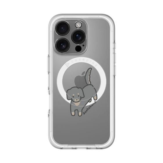 スリムプロテクションプレミアムケース with MagSafe［ オリジナル - CASEPLAYイヌ - dachsund ］