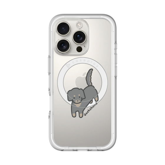 スリムプロテクションプレミアムケース with MagSafe［ オリジナル - CASEPLAYイヌ - dachsund ］