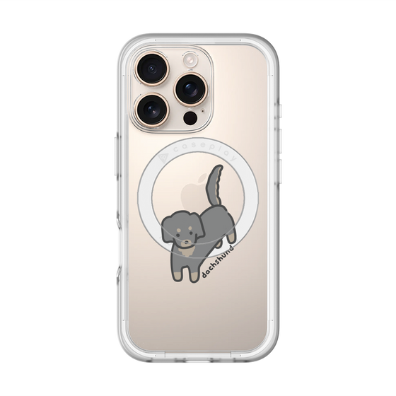 スリムプロテクションプレミアムケース with MagSafe［ オリジナル - CASEPLAYイヌ - dachsund ］