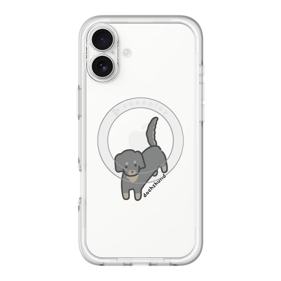 スリムプロテクションプレミアムケース with MagSafe［ オリジナル - CASEPLAYイヌ - dachsund ］
