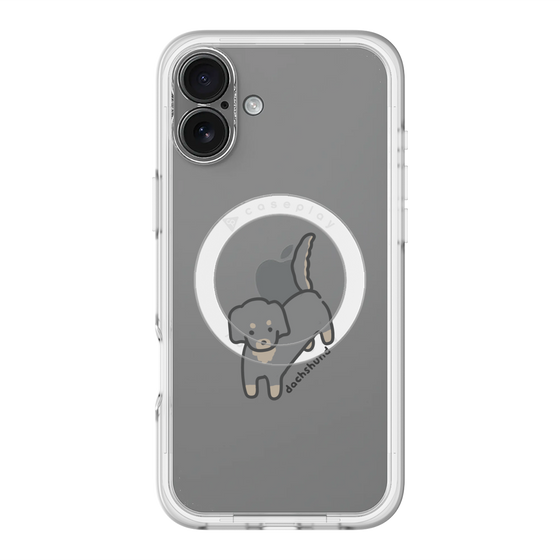 スリムプロテクションプレミアムケース with MagSafe［ オリジナル - CASEPLAYイヌ - dachsund ］