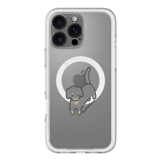 スリムプロテクションプレミアムケース with MagSafe［ オリジナル - CASEPLAYイヌ - dachsund ］