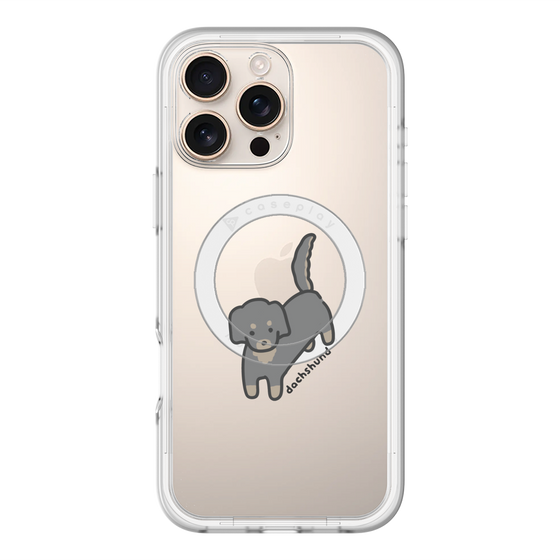 スリムプロテクションプレミアムケース with MagSafe［ オリジナル - CASEPLAYイヌ - dachsund ］