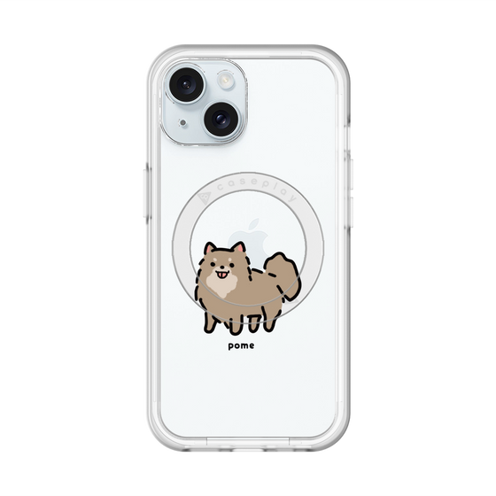 スリムプロテクションプレミアムケース with MagSafe［ オリジナル - CASEPLAYイヌ - pome ］