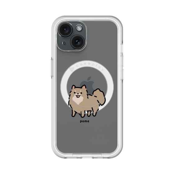 スリムプロテクションプレミアムケース with MagSafe［ オリジナル - CASEPLAYイヌ - pome ］